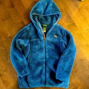 L.L. Bean Blue Hi-pile fleece Jacket Size L 10-12